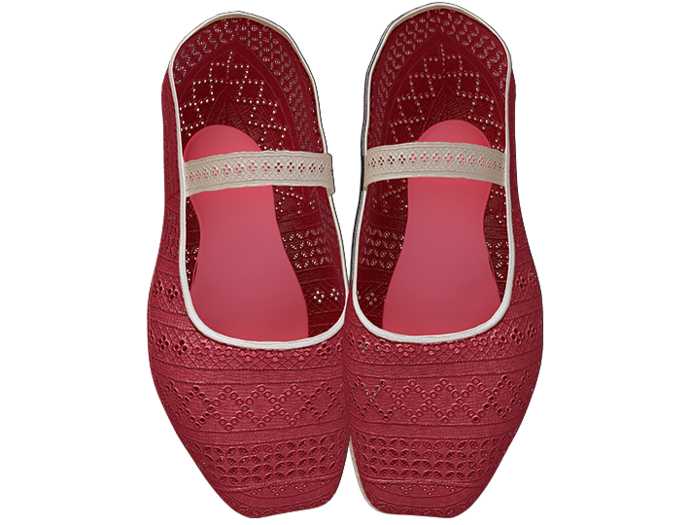 [FAME] Pointe shoes - Prima / Red - Beige