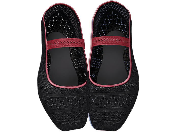 [FAME] Pointe shoes - Prima / Black - Red