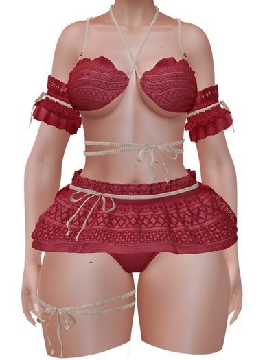 [FAME] Outfit - Prima / Red - Beige