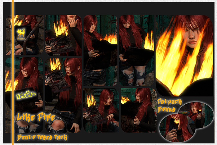 Oh Deer & WetCat - Like Fire: Pose Pack