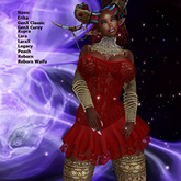 Red Strapless Lace Dress Version