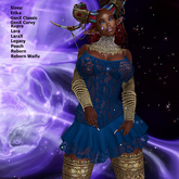 Blue Strapless Lace Dress Version