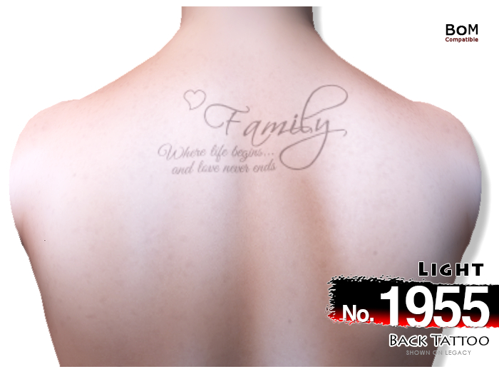 (Back Tattoo) No.1955 Light
