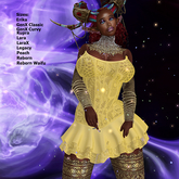 Yellow Strapless Lace Dress Version