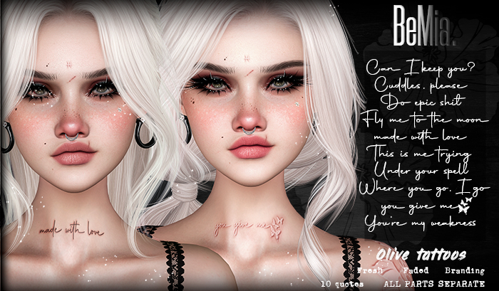 BeMia. Olive tattoos 