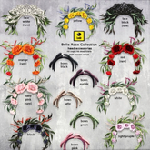 *LODE* Head Accessory - Belle Rose Bows [green]