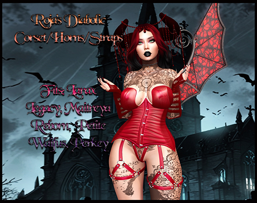 Roja's diabolic Corset/horns/straps