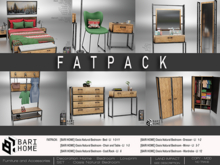 [BARI HOME] Oasis Natural Bedroom - FATPACK