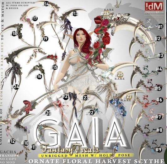 15 !dM Gaia RoseReaper **RUBY** (BOX)