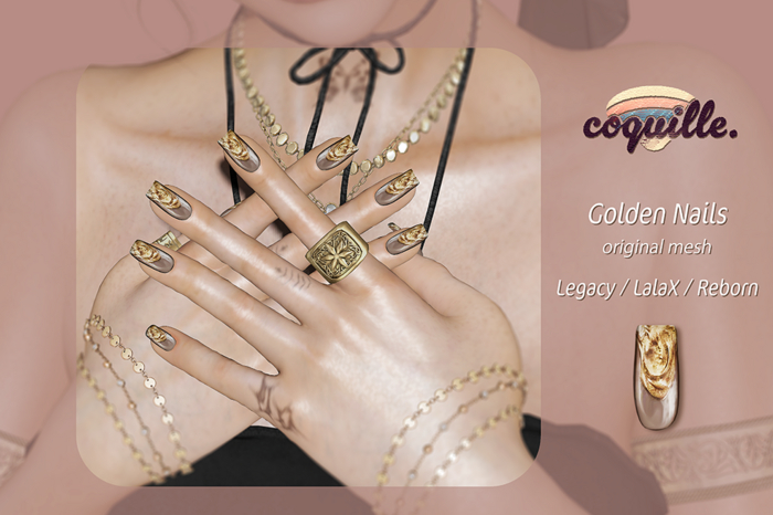 coquille. - Golden Nails