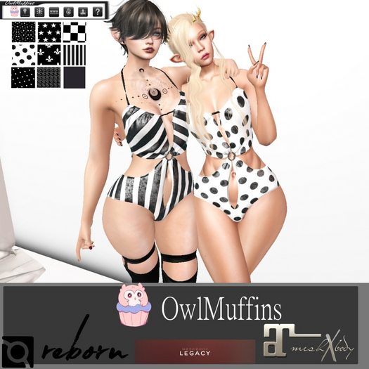 [OwlMuffins] Summer Romper- Black&White