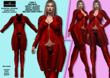 **THUSITHA JAYASUN V2 RED PUNK STYLE COMPLET OUTFIT**