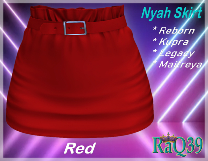 [R39] Nyah Skirt-Red