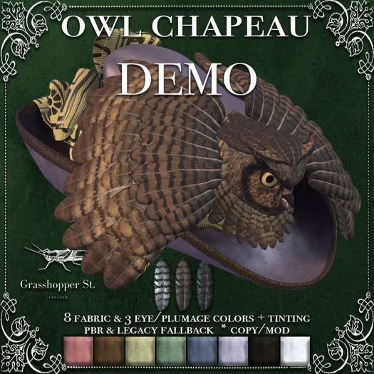 Grasshopper St Owl Chapeau DEMO