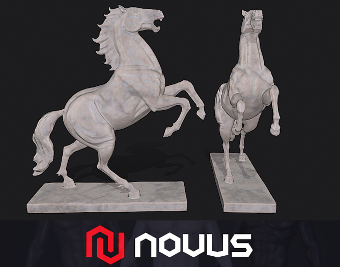 Horse statue - Marble {Mesh} 