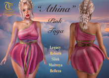 TC - Pink Greek Toga Dress