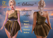 TC - Brown Greek Toga Dress