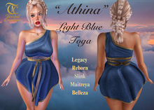 TC - Light Blue Greek Toga Dress
