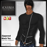 Karma - Black zipped Sweater Long Sleeve