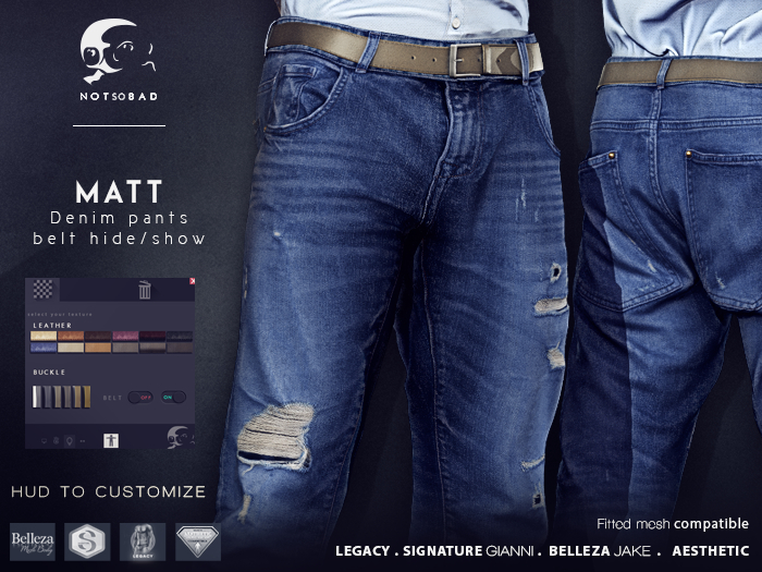 not so bad . mesh . MATT . INDIGO denim pants . jeans