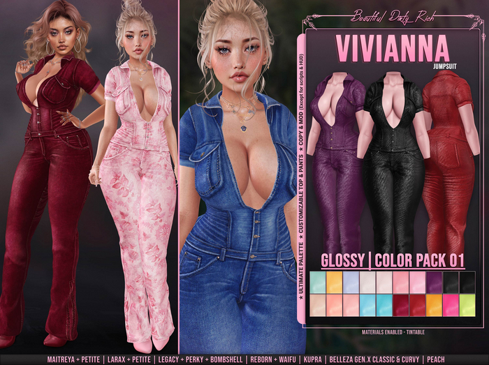 *B.D.R.* Vivianna -Jumpsuit- (Glossy 01)