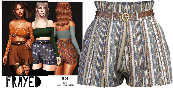 Frayed - Terri Shorts - Inca