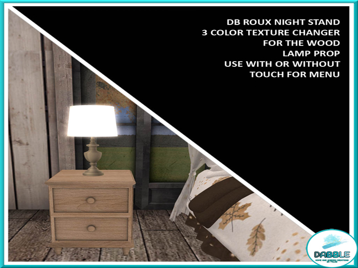 DB ROUX NIGHT STAND  ADD ME