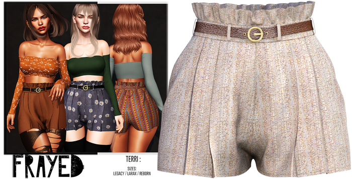 Frayed - Terri Shorts - Tweed
