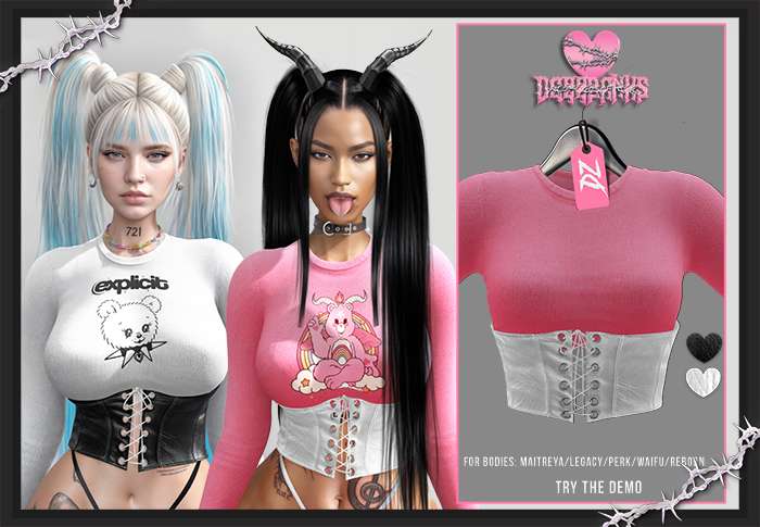 [DZ] YUKI - PINK - Corset Top!