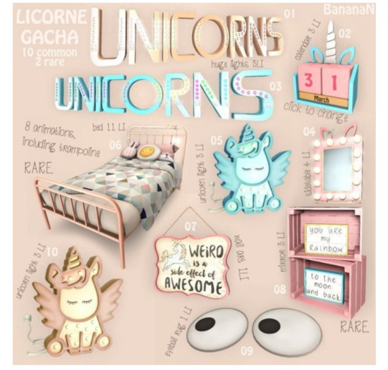 10 LICORNE GACHA - unicorn light