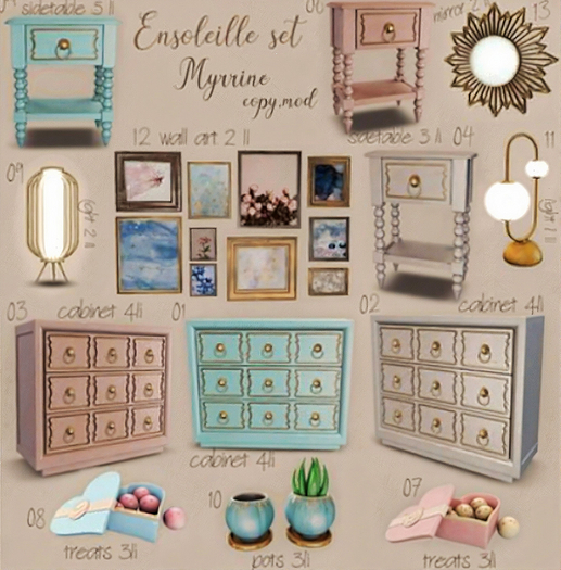 12 Ensoleille set - wall art