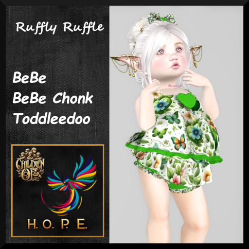 H.O.P.E.  Ruffly Ruffle Romper Green
