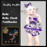 H.O.P.E. Ruffly Ruffle Romper Purple