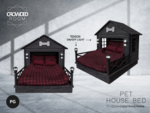 Crowded Room - Wood Pet House Bed - Red - PG