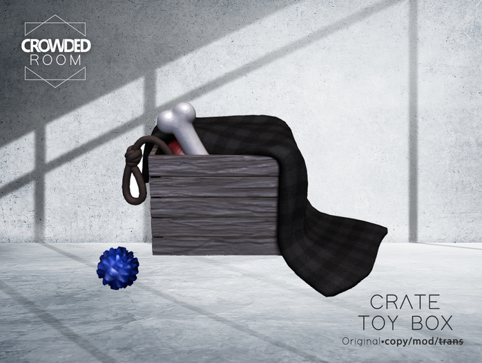 Crowded Room - Wood Toy Crate - Black 