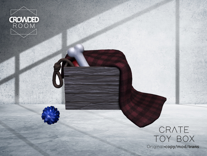 Crowded Room - Wood Toy Crate - Red 