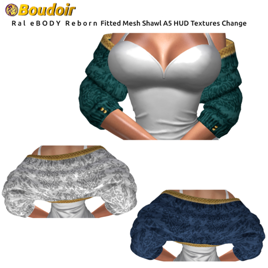 *!*BOUDOIR Ral eBODY Reborn FitMesh Shawl 5A HUD