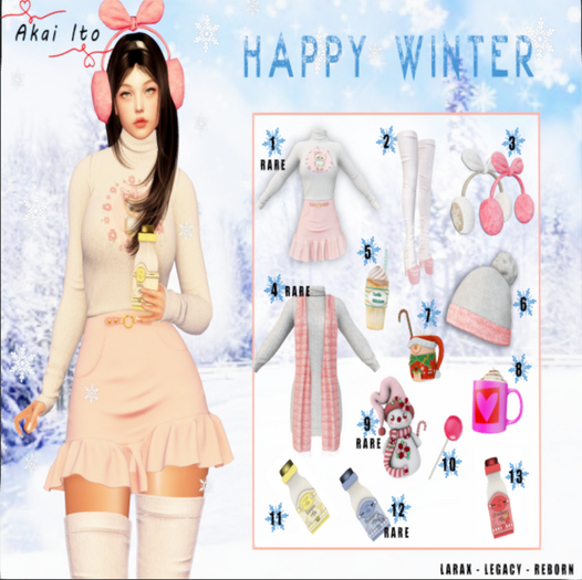 03 - Happy Winter - Ear Muffs - Akai Ito