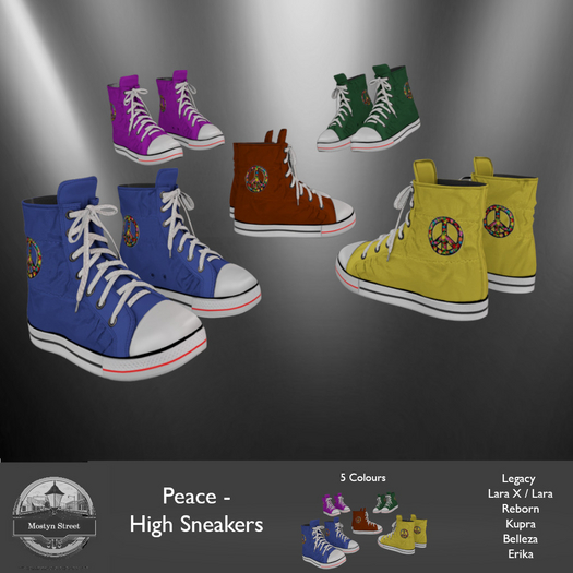 Mostyn St - Peace - High Sneakers