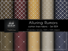 AD HOC - ALLURING RUMORS - Set B04 - Cotton Linen Fabric (square patterns with hearts)