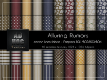 AD HOC - ALLURING RUMORS - Fatpack B01-B02-B03-B04 - Cotton Linen Fabric (solids, dots, stripes, flowers, hearts)