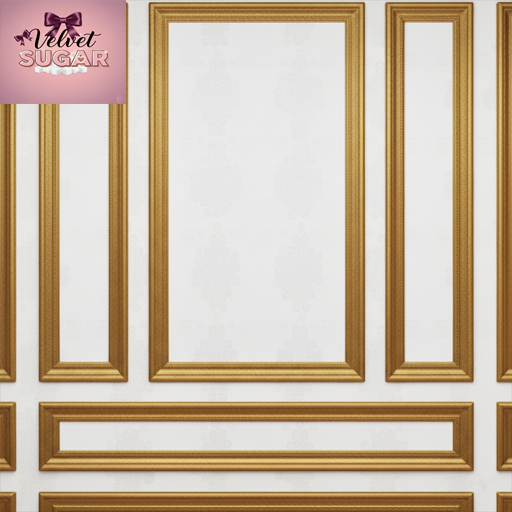 White and Gold  Panel Wall (Thick trim)