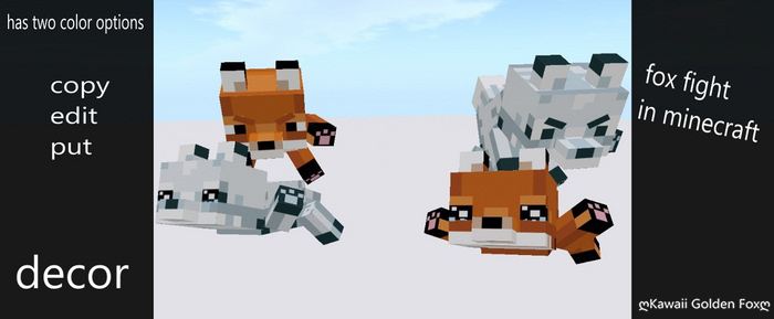 Minecraft fox  fight!