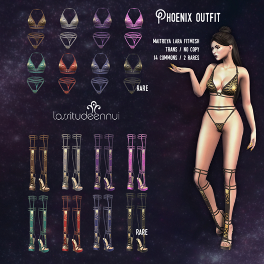 lassitude & ennui Phoenix bikini - black RARE