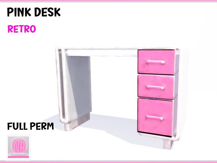 Pink Desk Retro Full Perm 