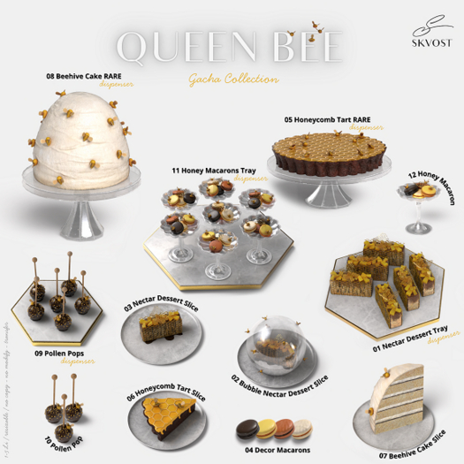 12 Honey Macaron - Queen Bee Collection - SKVOST