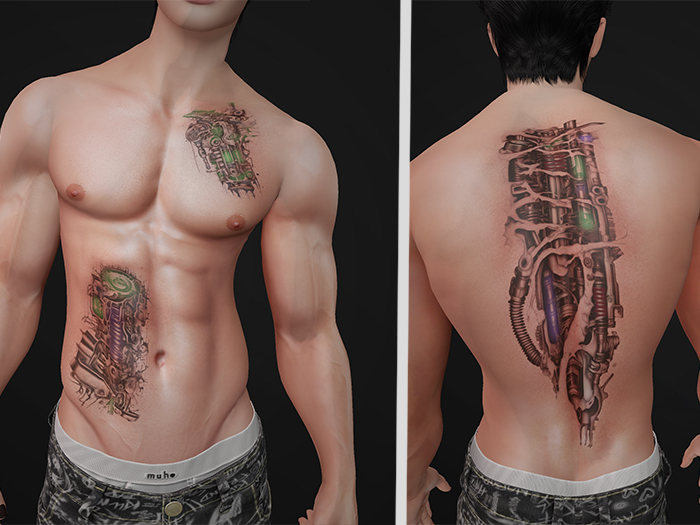 [ Winky ] Biomechanical Tattoo