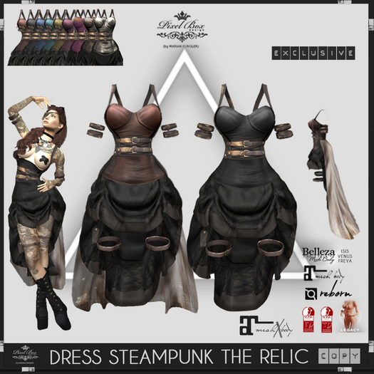 PIXEL BOX - Steampunk The Relic Outfit Fitmesh