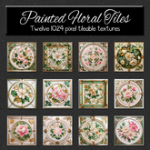 *Wallflowers* Painted Floral Tiles