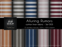 AD HOC - ALLURING RUMORS - Set D03 - Cotton Linen Fabric (stripes)